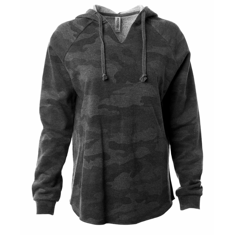 Independent Trading Co. Hoodie (Black Camo/White text) Main Image